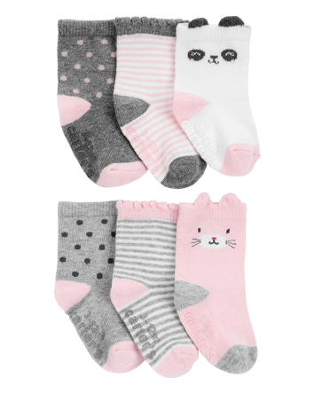Baby 6-Pack Critter Socks, 