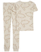 Kid 2-Piece Bunny 100% Snug Fit Cotton Pajamas, image 1 of 3 slides