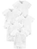 White - Baby 5-Pack Side-Snap Tees