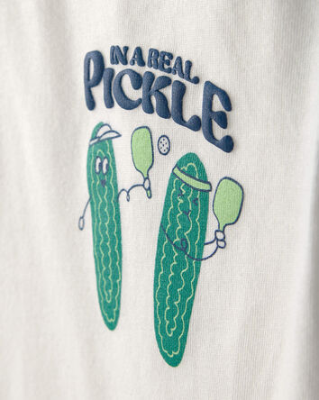 Toddler Boy Pickleball Polo Shirt - Green/Ivory, 