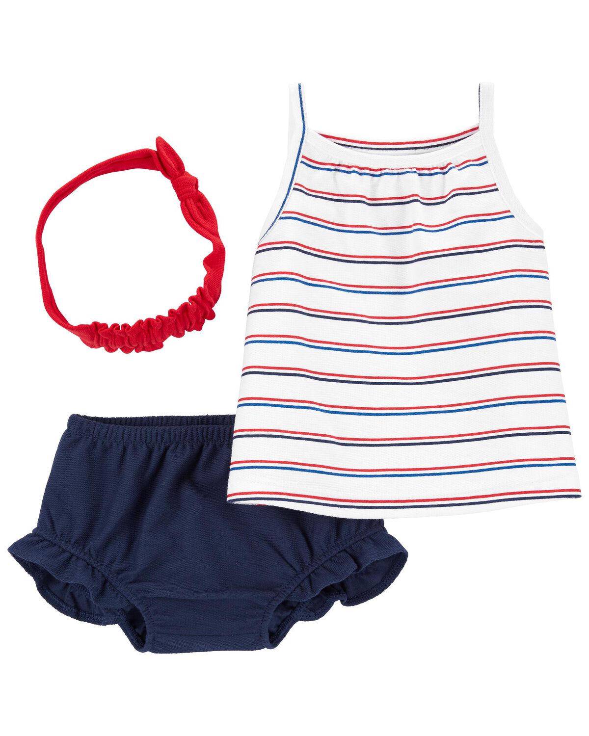 Red/White/Blue Baby 3Piece 4th Of July Outfit