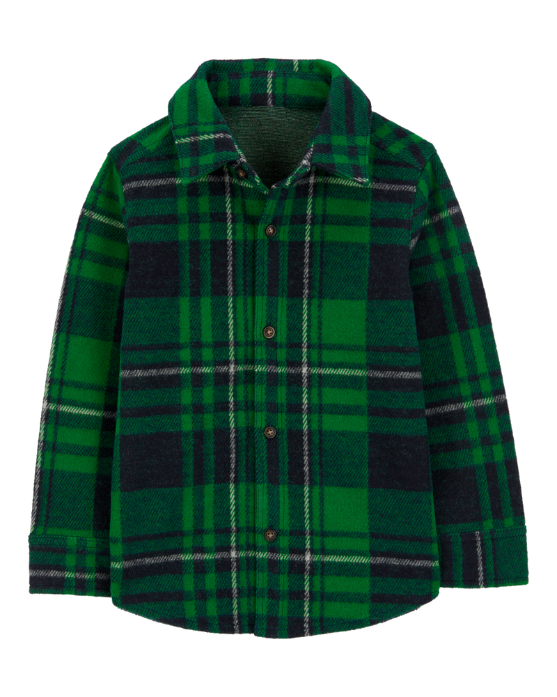 Baby Plaid Jacquard Button-Down Shirt, image 1 of 3 slides