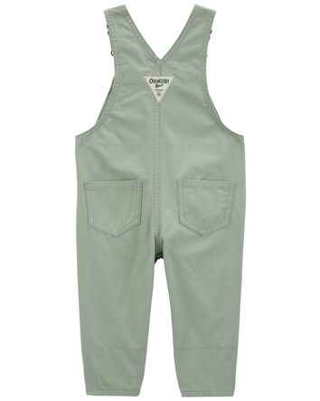 Floral Lined Lightweight Canvas Overalls, 