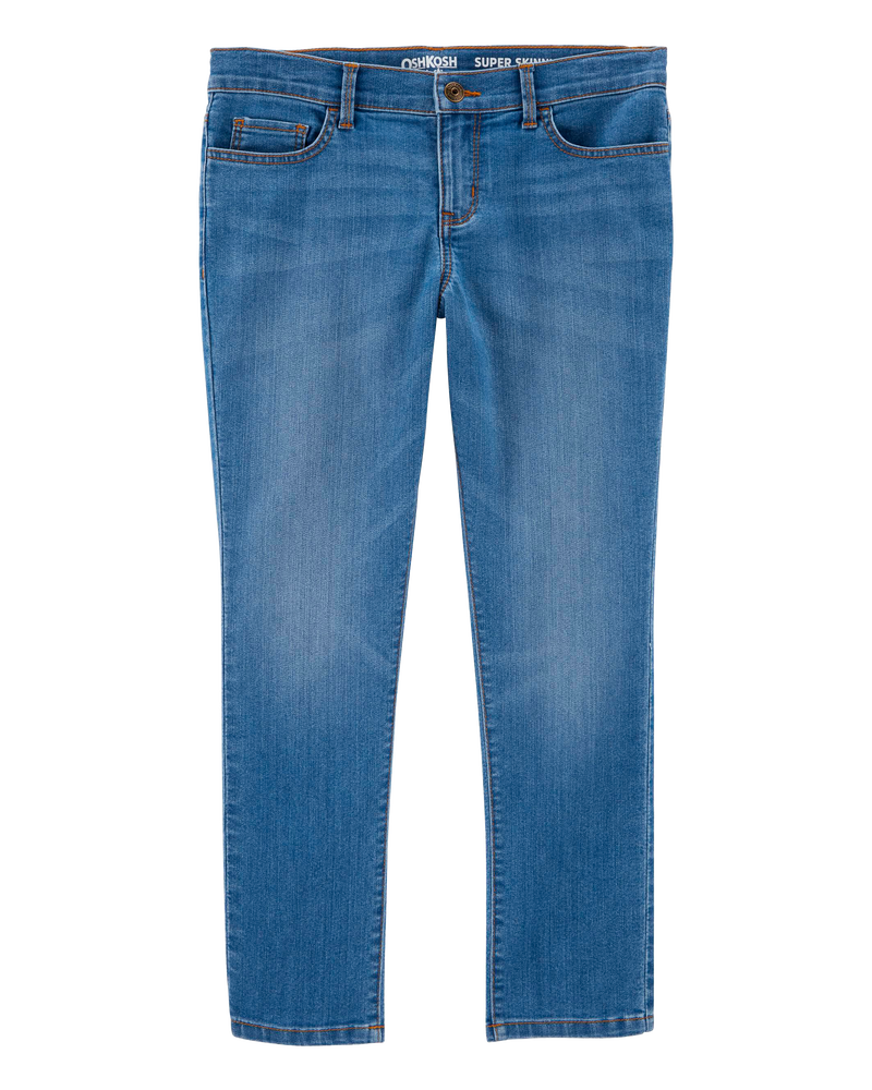 Kid Medium Blue Wash Plus-Fit Skinny-Leg Jeans, image 1 of 5 slides