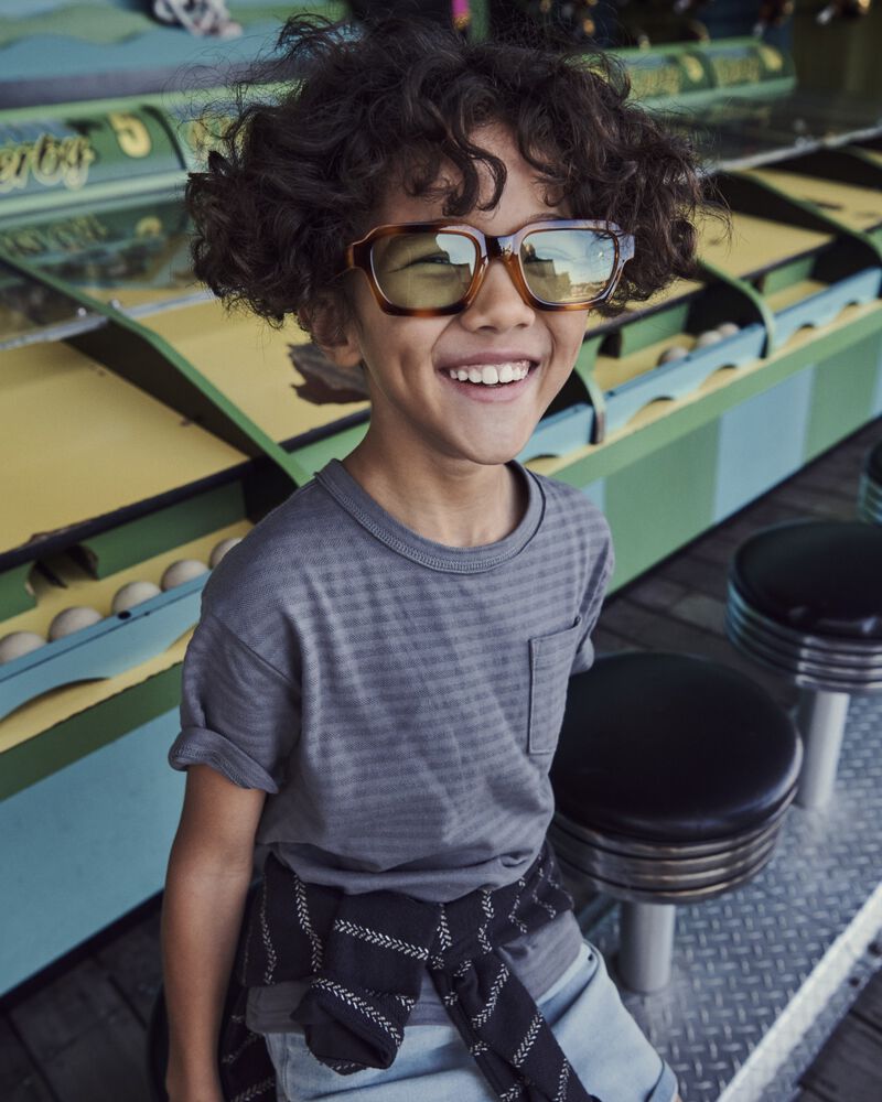 Kid Short-Sleeve  Pocket Tee - Dark Grey, image 3 of 4 slides
