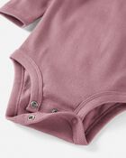 Baby 2-Pack Organic Cotton Rib Bodysuits in Bows, image 2 of 5 slides