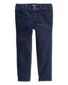 Toddler Dark Blue Wash Skinny-Leg Jeans, image 1 of 5 slides