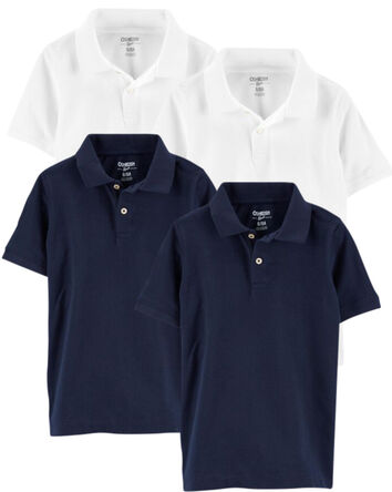 Kid 4-Pack Uniform Pique Polo, 