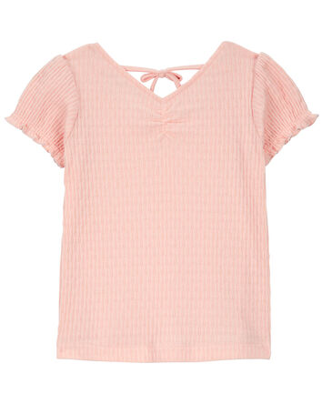 Toddler Textured Smocked Open Back Top, 