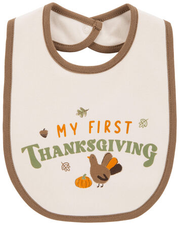 Baby My First Thanksgiving Teething Bib, 