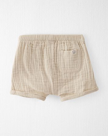 Baby Organic Cotton Gauze Shorts, 