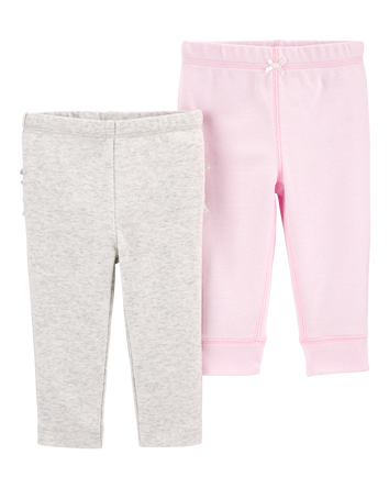 Baby 2-Pack Ruffle-Detail Cotton Pants