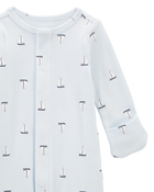 Baby Preemie Sailboat Sleeper Gown, image 3 of 5 slides
