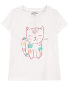 Toddler Cute Kitty Graphic Tee, image 1 of 3 slides