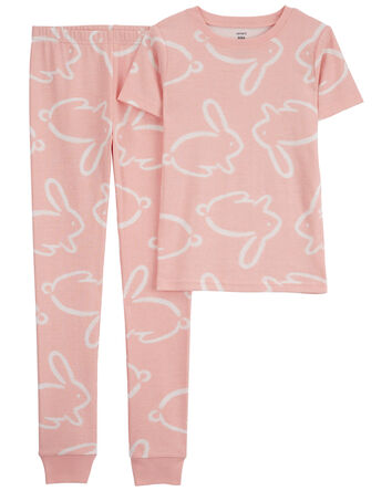 Kid 2-Piece Bunny 100% Snug Fit Cotton Pajamas, 