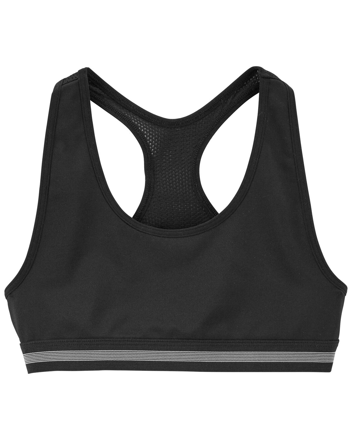 Black Kid Racerback Sports Bra
