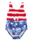 Baby 1-Piece Fourth of July  Swimsuit, image 2 of 5 slides