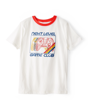 Kid Game Club Short-Sleeve Graphic Tee - White, 