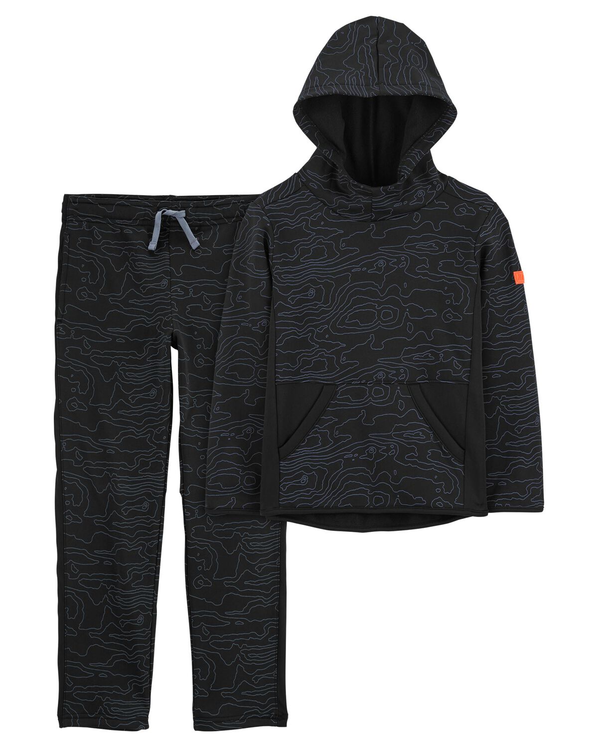 Multi Kid 2 Piece Active Fleece Hoodie Active Pull On Pants In BeCool multi-kid-2-piece-active-fleece-hoodie-active-pull-on-pants-in-becool