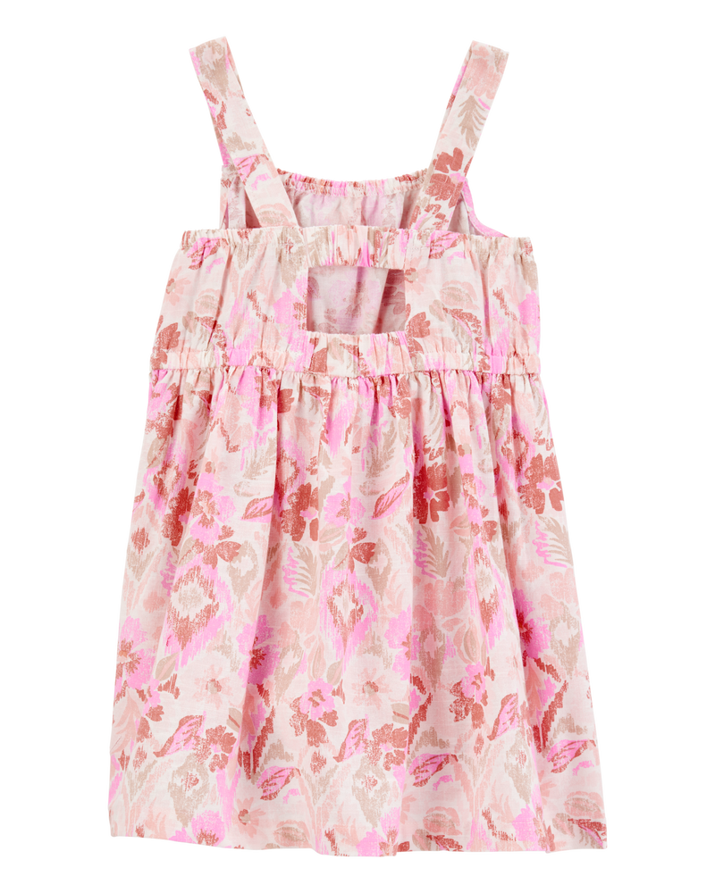 Baby Floral Print Dress  - Pink, image 2 of 4 slides