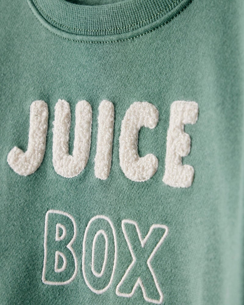 Toddler Boy Juice Box Crew Long-Sleeve Tee & Pant Set - Green, image 2 of 7 slides