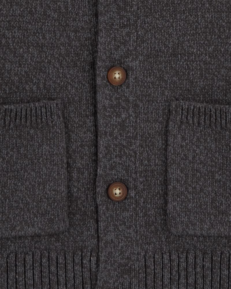 Kid Chunky Knit Button-Front Cardigan, image 2 of 3 slides