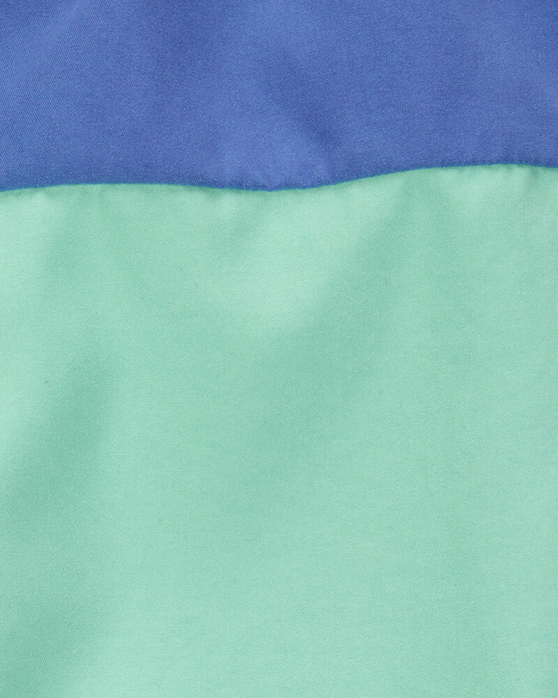 Boys Colorblock Swim Trunks - Green/Blue, image 3 of 4 slides