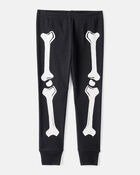 Baby 2-Piece Glow Skeleton Halloween 100% Snug Fit Cotton Pajamas - Black, image 3 of 5 slides