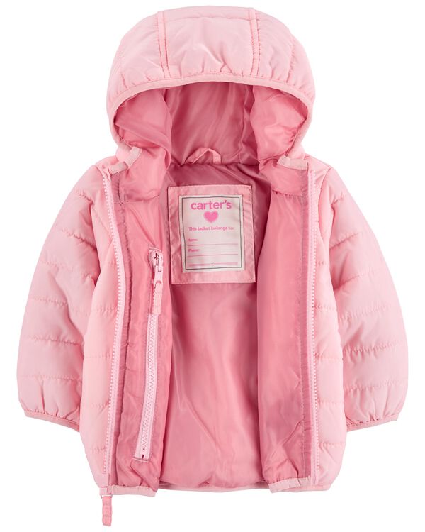 Pink Baby Packable Puffer Jacket