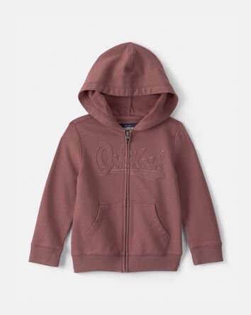 Toddler OshKosh Logo Zip-Up Hoodie - Brown, 