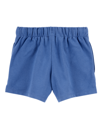 Kid Pull-On French Terry Shorts - Blue, 