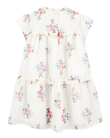 Toddler Girl Floral Tiered Short-Sleeve Dress, 