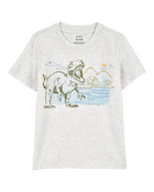 Baby Short-Sleeve Dinosaur Tee - Grey, image 1 of 3 slides