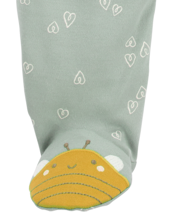Baby Bee Zip 2-Way Zip Cotton Sleep & Play Pajamas, 