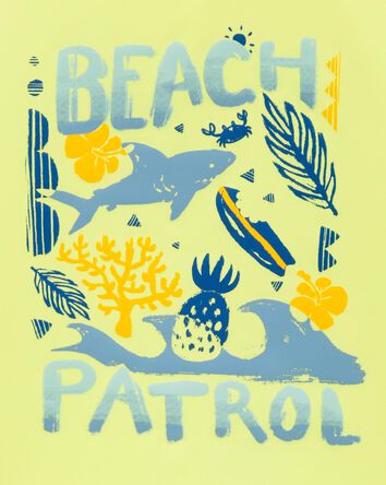 Toddler Beach Patrol Short Sleeve Rashguard, 