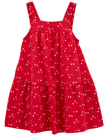 Toddler Star Print Midi Dress, 