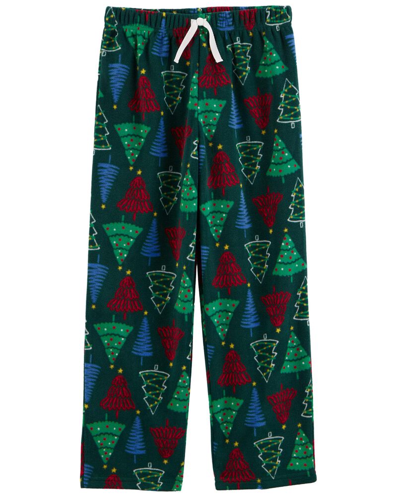 Kid Christmas Tree Pull-On Fleece Pajama Pants, image 1 of 4 slides