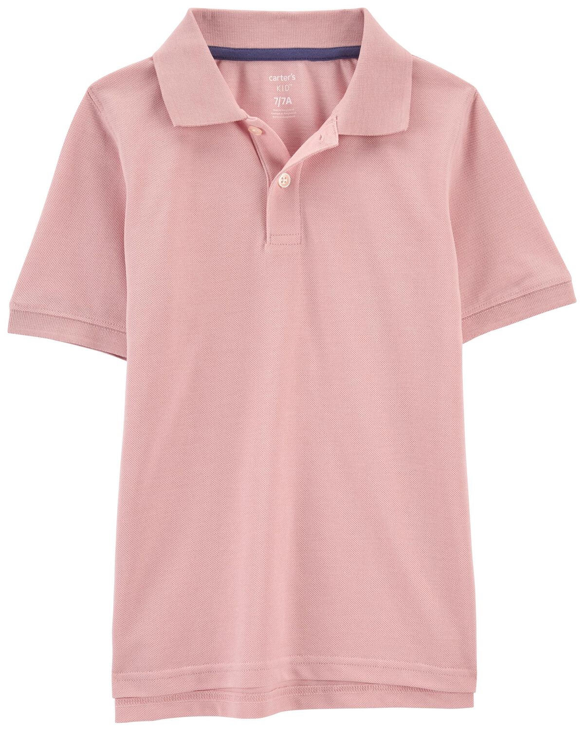 Kid Pink Piqué Polo Shirt
