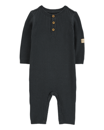 Baby Button-Down Sweater Jumpsuit, 