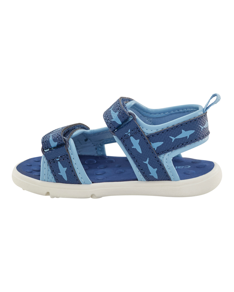 Baby Every Step® First Walker Shark Sandals - Blue, image 6 of 7 slides