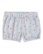 Toddler Striped Star Print Shorts - Blue, image 1 of 7 slides