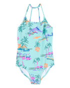 Kid  Tropical 1-Piece and Sarong Set, image 2 of 5 slides