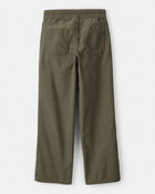 Girls Cotton Wide-Leg Pants - Green, image 2 of 4 slides
