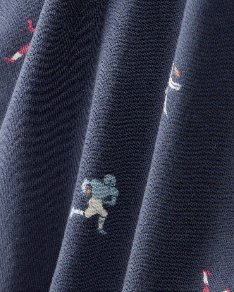 Baby Boy 2-Piece Football Print PurelySoft Long-Sleeve Multipack Bodysuits - Navy/Grey, image 3 of 7 slides