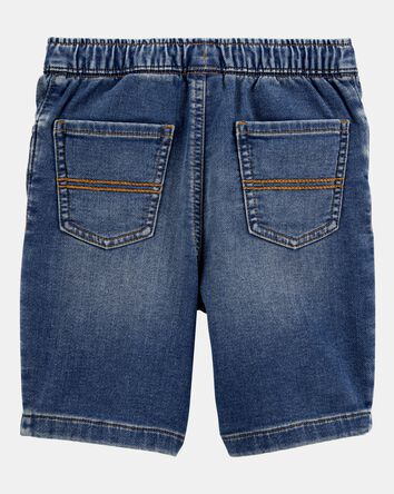 Kid Pull-On Denim Shorts - Navy, 