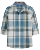 Kid Plaid Button-Front Shirt, image 1 of 4 slides