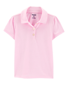 Toddler 3-Pack Pique Uniform Polo Shirts - Pink, image 2 of 3 slides