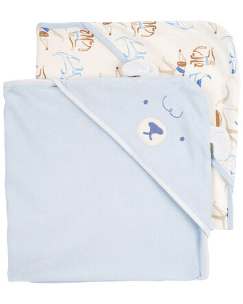 2-Pack Hooded Baby Towels, 