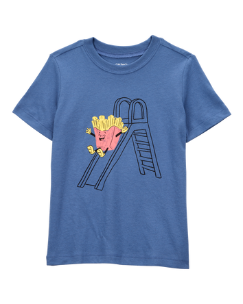 Toddler French Fries Short-Sleeve Graphic Tee - Navy, 