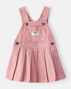 Baby Pleated 100% Cotton Jumper Dress - Pink, image 1 of 4 slides